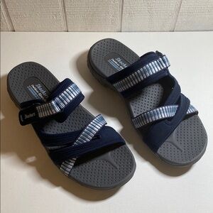 Skechers Blue and Gray Sandals Casual Comfort